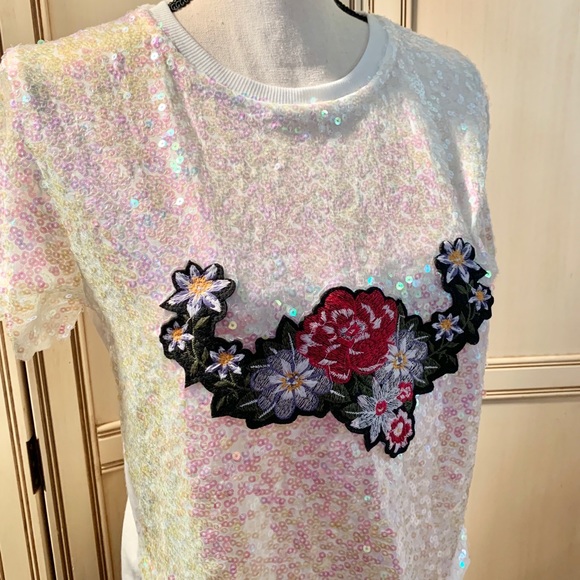 3/$20 Zara Trafaluc sequins top - Picture 2 of 7